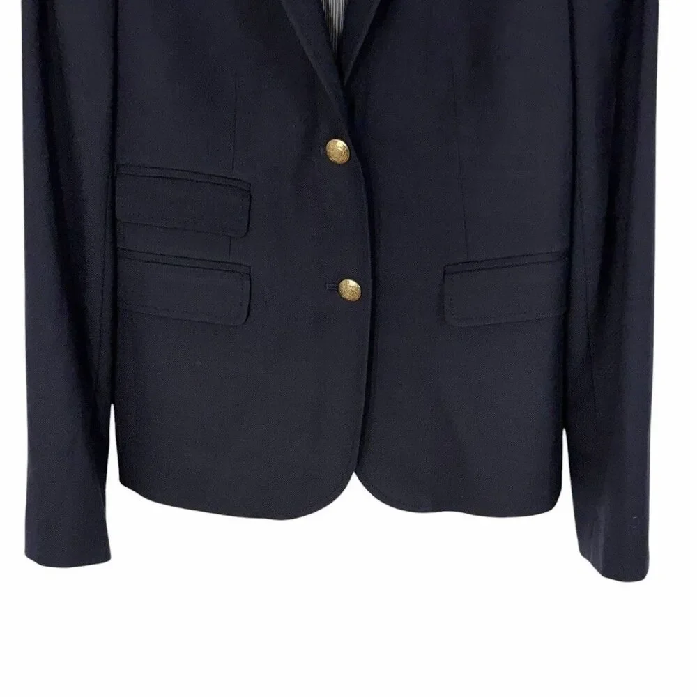 J. crew Schoolboy Blazer 4T Navy Blue Preppy Fall Jacket Academia Gold Buttons